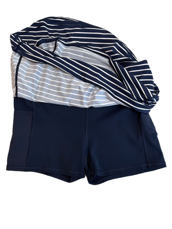 Athleta Stealth Striped Tennis Skort in a Navy & White Nautical Pattern - Picture 9 of 13